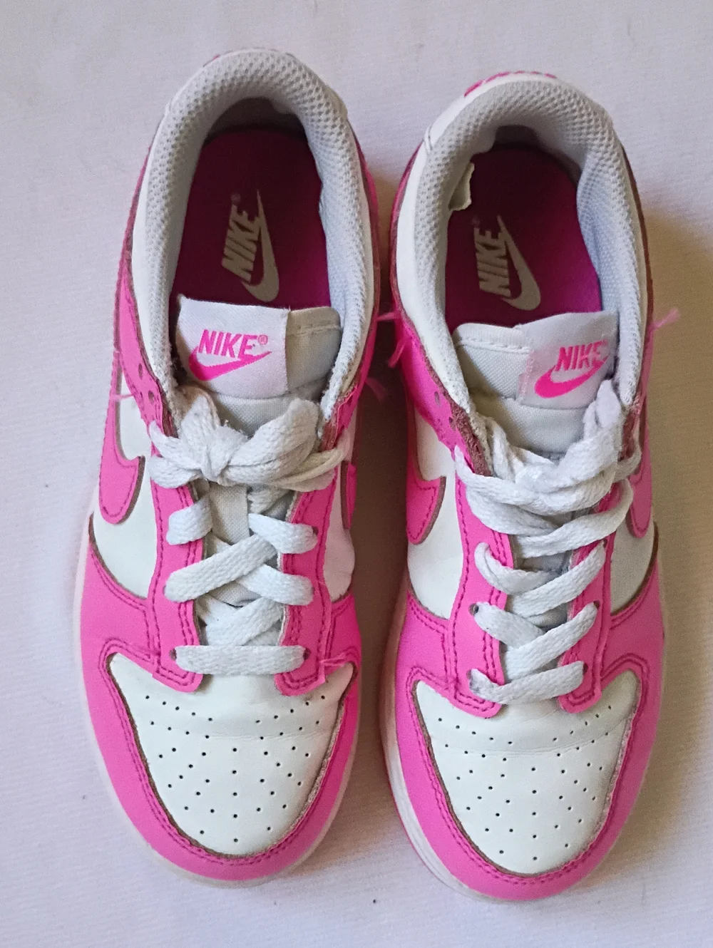 Nike Kids' Pink and White Low-Top Sneakers
